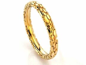 Wedding Ring Snake 3 mm in 18k Gold Plated Brass: 6.25 / 52.125