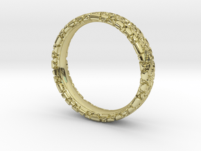 Wedding Ring Snake 5 mm in 18k Gold Plated Brass: 8.5 / 58