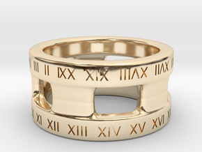 A Roman Numeral Ring in 14k Gold Plated Brass: 2.25 / 42.125