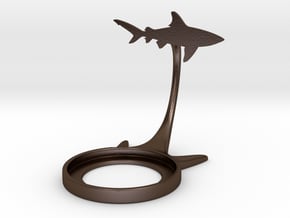 Animal Shark in Polished Bronze Steel