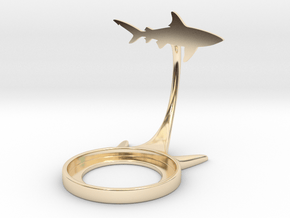 Animal Shark in 14k Gold Plated Brass