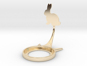 Animal Rabbit in 14k Gold Plated Brass