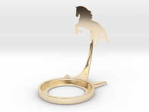 Animal Horse in 14k Gold Plated Brass