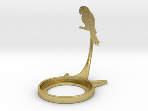 Animal Parrot B in Natural Brass