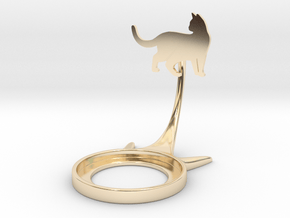 Animal Cat Look in 14k Gold Plated Brass