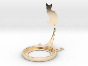 Animal Kitten in 14k Gold Plated Brass