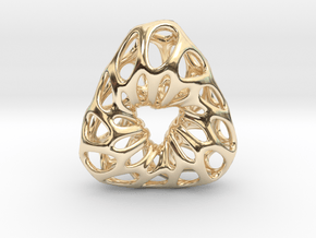 Prescious Structure Soft, Pendant. in 14K Yellow Gold
