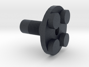 Toy Handle: 2x2 Circle in Black PA12