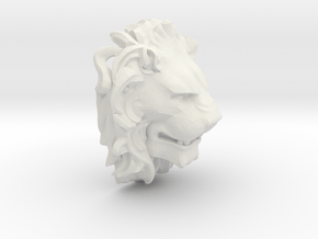 Lion Pendant in White Natural Versatile Plastic