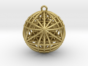 Tantric Star of Awesomeness Pendant 1"  in Natural Brass