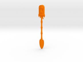 Tiki Swizzle Stick in Orange Processed Versatile Plastic