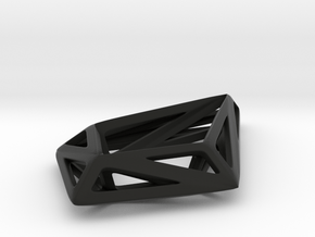 HIDDEN HEART STRUCTURA, Pendant. in Black Natural Versatile Plastic