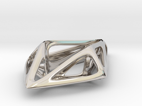 STRUCTURA Smooth, Pendant. in Rhodium Plated Brass