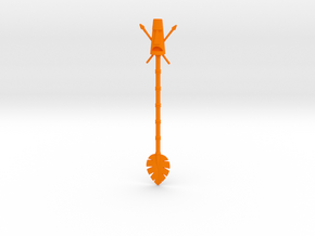 Tiki Pop Swizzle Stick in Orange Processed Versatile Plastic