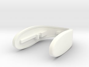 PLAIN REV 8 KEY FOB WITH CUSTOMIZATION  in White Processed Versatile Plastic