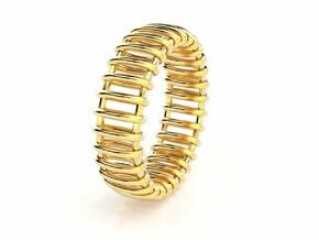 Small Structure Ring  in 18k Gold Plated Brass: 6.5 / 52.75