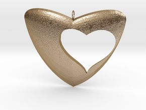 Cuore in Polished Gold Steel