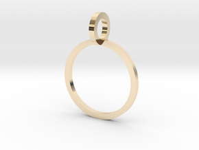 Charm Ring 12.37mm in 14k Gold Plated Brass