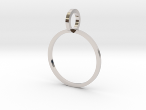 Charm Ring 14.86mm in Rhodium Plated Brass