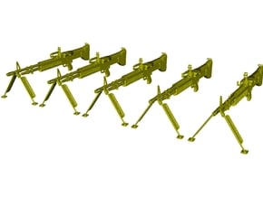 1/24 scale Saco Defense M-60 machineguns x 5 in Clear Ultra Fine Detail Plastic