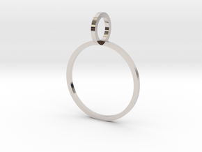 Charm Ring 16.51mm in Rhodium Plated Brass