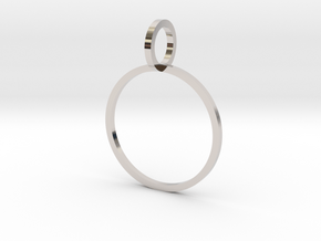 Charm Ring 16.92mm in Rhodium Plated Brass