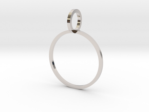 Charm Ring 17.35mm in Rhodium Plated Brass
