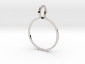 Charm Ring 18.19mm in Rhodium Plated Brass