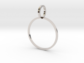 Charm Ring 18.53mm in Rhodium Plated Brass