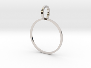 Charm Ring 18.89mm in Rhodium Plated Brass