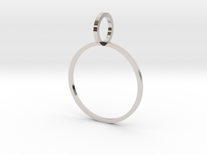 Charm Ring 19.41mm in Rhodium Plated Brass