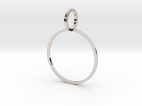 Charm Ring 19.84mm in Rhodium Plated Brass