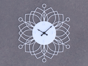 Sunburst Clock - Deanna in White Natural Versatile Plastic