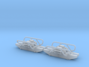 Set of 4 - Offroad Bumper with Winch in 1/64 scale in Smooth Fine Detail Plastic