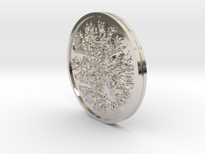 Sutter Buttes Coin in Rhodium Plated Brass