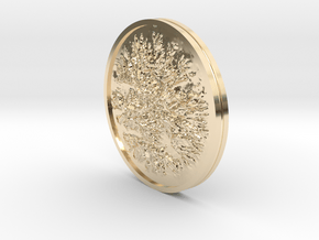 Sutter Buttes Coin in 14k Gold Plated Brass