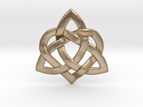 Hearty Knotty Pendant in Polished Gold Steel