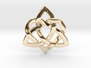 Hearty Knotty Pendant in 14K Yellow Gold