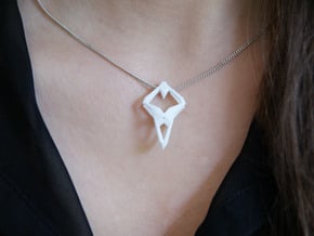 Prototype, Pendant. Sharp Chic in White Natural Versatile Plastic