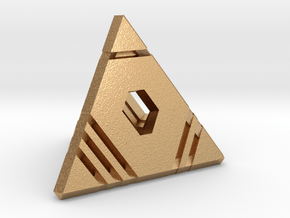 D4 - Stripes: 4-sided die in Natural Bronze