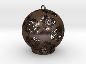Filgree Palm Ornament in Polished Bronze Steel