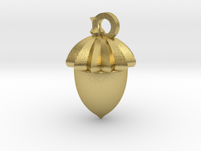geometric acorn novembre  in Natural Brass