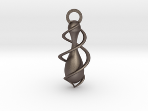 Windwater Pendant in Polished Bronzed-Silver Steel
