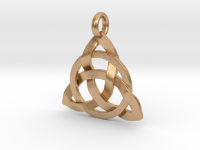 Circle Knotty Pendant in Natural Bronze