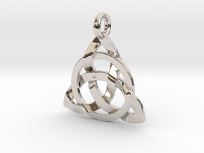 Circle Knotty Pendant in Platinum