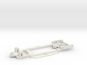 Chassis for Scalextric March Ford 6 wheel (C129) in White Natural Versatile Plastic