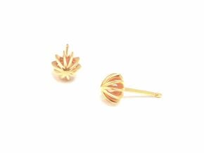 Sea Urchin Earrings small in 18k Gold Plated Brass