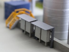 N Scale 2 Industrial Relay Cabinets in Smooth Fine Detail Plastic