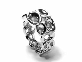 Mo-at size Double Ring in Polished Silver: 6.5 / 52.75