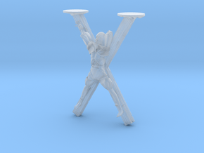 Skinny man Crucified - 28 mm to the eye in Smoothest Fine Detail Plastic